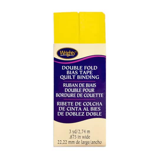 7/8" Canary Double Fold Bias Tape Quilt Binding - 3 Yards